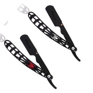 Nouvelle Arrivée Rasoir Pliant Droit en Acier Inoxydable à Marque Privée pour Hommes, Rasoir à Barbe Personnalisable avec Logo - Product Image 4