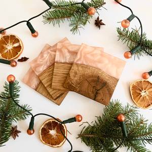 Posavasos de resina hechos a mano de primera calidad con acabado suave, perfectos para uso en eventos, cenas elegantes e interiores elegantes - Product Image 2