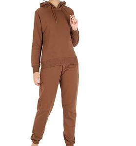 ชุดวอร์มประสิทธิภาพสูงสำหรับผู้หญิงใส่ในฤดูร้อนชุดลำลองผ้ายาวสบายๆดีไซน์ขนแกะสีทึบสไตล์ที่ดีที่สุด - Product Image 1