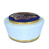 Chapeau islamique musulman Shaami Topi Kufi SH-002, Turban Imamah, Couvre-chef de prière Sunnah pour l'Aïd et le Ramadan, Vente en gros, Logo personnalisé, Décontracté
