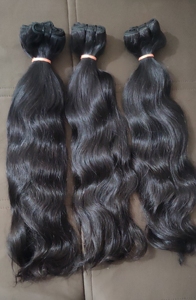 Venta al por mayor 100% Natural suave suelto ondulado virgen extensiones de cabello humano fabricación india Temple Remy proveedor de paquetes de Cabello 100% - Product Image 3