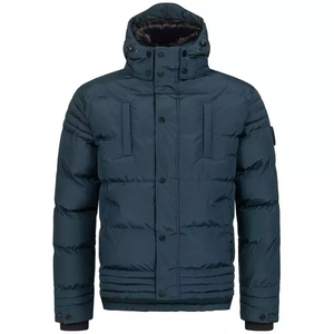 Chaqueta de lluvia impermeable con cierre de cremallera personalizada para hombre al por mayor, edredón de burbujas transpirable, cortavientos, cuello levantado para nieve al aire libre - Product Image 2