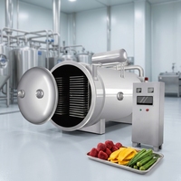 Industriële lyofilisator voor zwaar gebruik, fruit- en groente-vriesdroger, professioneel vacuümdroogsysteem voor vis en schaal- en schelpdieren