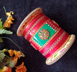 Phong Cách Cổ Điển Của Phụ Nữ Chudiyan Bộ Độc Đáo Đến Dulhan Mặc Bộ Chuda Bộ 2025 Mới Đến Ấn Độ Đám Cưới Cô Dâu Bộ Chudiya - Product Image 4