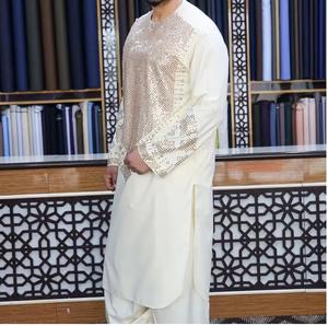 Nouvelles robes traditionnelles afghanes, ensemble shalwar vintage brodé en 2 pièces, kameez décontracté, mode estivale pour hommes, grande taille, coton - Product Image 6