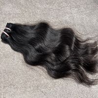 Rambut India Remy Virgin 12A, Kutikula Tersusun Rapi, Bebas Kusut, Satu Donor, Jahitan Ganda Mesin, Bundel Ekstensi Rambut Kualitas Premium