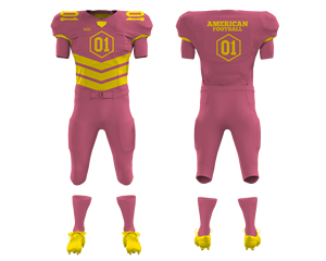ชุดเสื้อเจอร์ซี่อเมริกันฟุตบอลพิมพ์ลายชุดเสื้อกางเกงระบายอากาศสำหรับทีม - Product Image 1