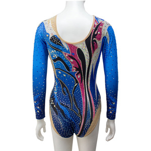 Justaucorps de gymnastique à manches longues en polyester respirant de haute qualité pour adultes, vêtements de danse pour l'entraînement, vente en gros - Product Image 4