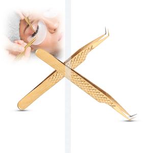 Extensión de pestañas profesional Diamond Grip Pinzas de acero inoxidable Punta puntiaguda de 75 grados Antideslizante Agarre de pestañas de 0,03mm - Product Image 2