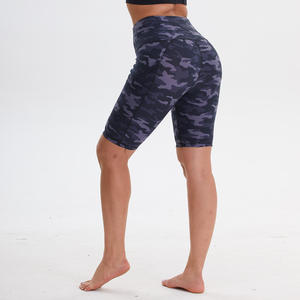 Shorts de Yoga de Cintura Alta con Estampado Personalizado, Control de Abdomen, Spandex, Ropa Deportiva, Shorts Elásticos para Correr - Product Image 4