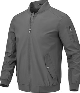 Invierno 100% poliéster nueva chaqueta con cremallera para hombre abrigo de motorista chaqueta de bombardero de moda - Product Image 1
