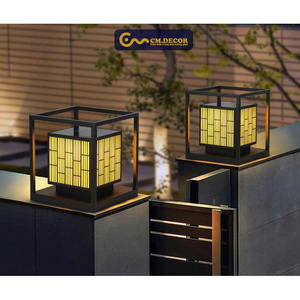 DTC03 LED Garden Pillar <b>Light</b> Aluminum and Glass Body with PC E27 Base IP65 Rating Gate <b>Post</b> <b>Light</b> - Product Image 1