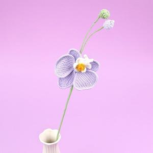 Ramas de Orquídeas Tejidas a Mano, Ramo Artificial de Phalaenopsis, Regalo de Cumpleaños Perfecto para Decoración Floral Festiva y Bodas - Product Image 4