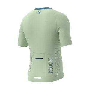 Maillot de cyclisme léger pour homme GLIDE Menthe - Vêtements de sport d'été sublimés personnalisés - Product Image 3