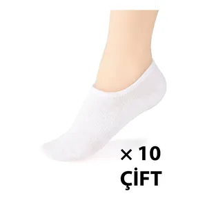 10-Pack <b>Women's</b> <b>White</b> Breathable Mesh Invisible Sneakers Ankle <b>Socks</b> for Daily Use - Product Image 2