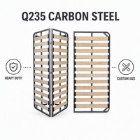 Cadre de lit en acier Q235 robuste, lattes métalliques réglables, support de matelas sur mesure, vente en gros