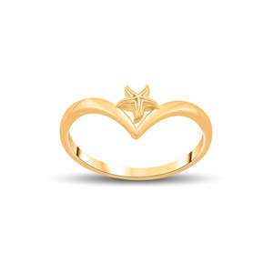 Starfish Grace Ocean Collection Gold-Plated <b>Opening</b> <b>Ring</b> for Kids - Product Image 2