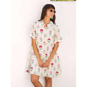 เสื้อคลุมผู้หญิง Rayna ผ้าคอตตอนจอร์เจตต์ สไตล์ลำลองสำหรับงานปาร์ตี้ - Product Image 3
