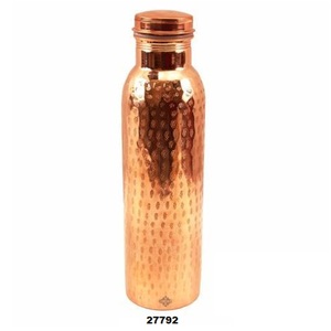 Botella de agua de cobre martillado de cobre puro 100% de calidad superior para beneficios de salud - Product Image 1