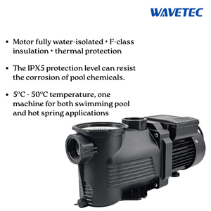 Bomba de Piscina WAVETEC KPS 220V 1.0HP 1.5HP Autocebante Monofásica para Filtración de Agua en Piscinas Elevadas y Enterradas de Uso Doméstico - Product Image 2
