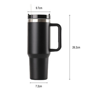 ODM avventura 40oz Tumbler con manico e coperchio in acciaio inox sottovuoto tazza con paglia di viaggio all'aperto tazza di caffè - Product Image 6