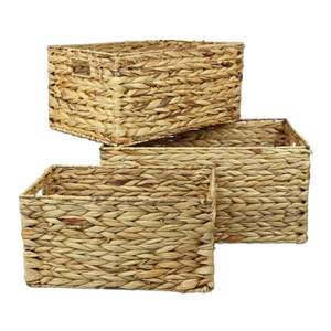 ตะกร้าหวายสานใส่น้ำรูปทรงกลมทำมือตะกร้าใส่ของผักตบชวา - Product Image 3