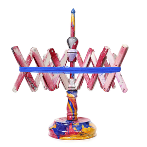 Handmade Vibrant Marbled Yarn Winder Swift Set Pink Red Blue Resin Skein Holder Ball Winder Luxury <b>Gift</b> <b>for</b> <b>Knitters</b> - Product Image 3