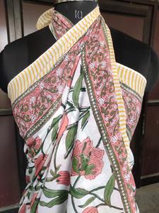 เดรสชายหาดผ้าเรยอนพิมพ์ลายดอกไม้คลุมชุดว่ายน้ำบิกินี่สำหรับผู้หญิง - Product Image 3