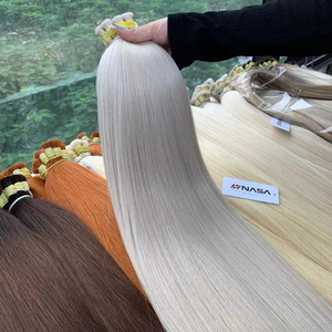 Prix de gros 1 kg # Extensions de cheveux humains vietnamiens lisses en vrac, couleur blonde chaude PLA02, qualité supérieure, 60 cm, fabriquées par Nasa Hair - Product Image 1