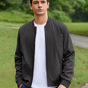 Vestes de bombardier de vol à fermeture éclair softshell épaisses personnalisées pour hommes, vêtements de sport chauds et décontractés pour la randonnée en plein air et le jogging, support respirant - Product Image 2