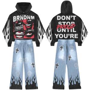 Sudaderas con Logotipo Bordado al por Mayor, Ropa Urbana para Hombre, Sudaderas con Estampado DTG de Gran Peso Personalizadas, Chándal para Hombre Totalmente Personalizado - Product Image 6