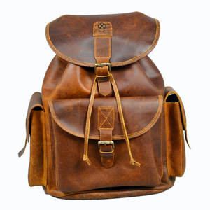 Fashionable Genuine Leather <b>Backpack</b> Simple Lightweight <b>Large</b> <b>Capacity</b> <b>Backpack</b> At Best Price - Product Image 1