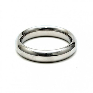 Brushed Stainless Steel Transgender Cock Ring with Rubber Bands Dual Cock Ring Adjustable Tension Glans Ring with Silicon Ring - Product Image 2