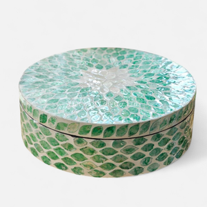 Boîte en nacre de qualité supérieure, incrustation de coquillages faite à la main, rangement pour de beaux intérieurs de maison - Product Image 4