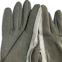 Gants de pilote à manchette courte pour hommes de qualité supérieure Gants en cuir de style tactique olive
