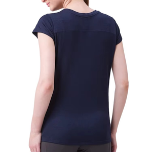 Fabricant professionnel personnalisé design élégant coupe parfaite qualité supérieure vente chaude t-shirt à manches courtes couleur bleu foncé - Product Image 2