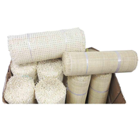 CH GLOBAL Pièce de base en cannage de rotin tressé en maille ouverte/fermée, blanchi, motif Singapour, pour mobilier d'extérieur, largeur 30-90 cm, Agriculture