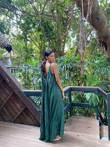 Imprimé floral fait à la main Maxi robes en gros prix abordable 100% coton tissus doux Maxi robes femmes vêtements de plage robes - Product Image 2