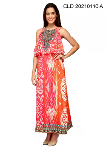 Robes longues décontractées élégantes et confortables pour les femmes pour un usage quotidien week-end sorties jours de voyage technique brodée pour l'été - Product Image 5