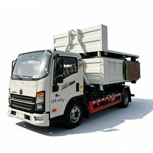 Camion à benne basculante HOWO avec conteneur à déchets de construction de 8 m³, chargeur hydraulique pour le transport de déchets de construction - Product Image 2