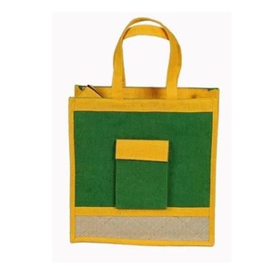 Nouveau sac de courses en jute avec logo, prix abordable, imprimé personnalisé, tissu recyclable, rose, blanc, bleu, exportation du Bangladesh - Product Image 6