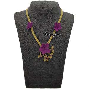 Sevil Kolye Mürdüm İğne Oyası Colliers de mode - Product Image 1