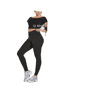 Leggings de yoga vintage sin costuras para mujer, de cintura alta, transpirables, con efecto levanta glúteos, elásticos, para fitness, deportes, gimnasio, entrenamiento, de longitud completa, de terciopelo. - Product Image 2