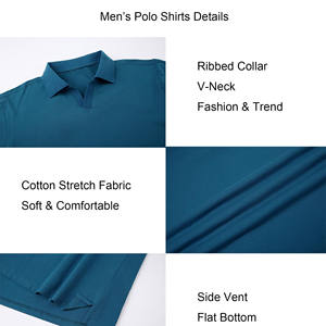 Polos de golf à manches courtes de style décontracté avec logo personnalisé en Offres Spéciales sérigraphie en soie polos coupe normale pour hommes - Product Image 6