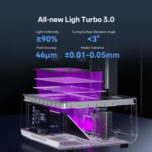 เครื่องพิมพ์สามมิติ Anycubic Photon Mono M7 ขนาด 223x126x230 มม. พิมพ์ด้วยเรซิ่น เชื่อมต่อ Wifi พร้อมแท่นพิมพ์แบบมีระบบทำความร้อน รองรับการสร้างต้นแบบอัตโนมัติ - Product Image 6