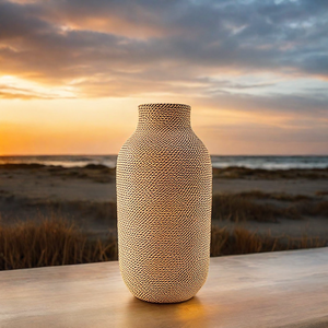 TienPhong fait à la main en gros déco 79 jonc de mer enveloppé Vase 10 "X 10" X 19 "marron pour Vase catégorie décor salon - Product Image 4