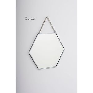 Ayna gümüşduvar askıladi dekoratif zincirli altıgen konsept hediye 20ซม. X 18ซม. - Product Image 1