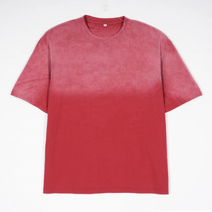 Camisetas extragrandes de algodón para hombre, estampado de lavado ácido con hombros caídos, aspecto vintage, venta al por mayor - Product Image 1