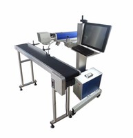 Máquina de Grabado Láser de Fibra de 50W, Refrigerada por Aire, Automática, para Metal, Plástico, Madera, Papel, Códigos QR, para Uso en Fábrica
