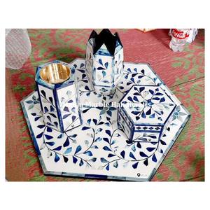 Producto hecho a mano brillante natural Quemador Bakhoor de alta calidad con incrustaciones de hueso de nácar Uso para decoración Artículo dotado - Product Image 5